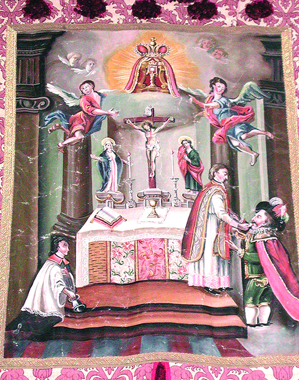 Detail of the ceiling the scene of the miracle