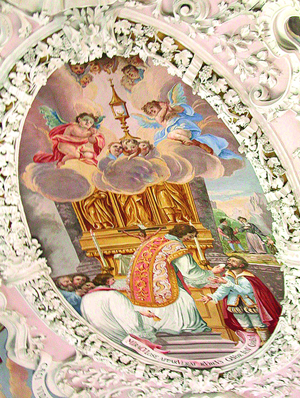 Historical artwork and preserved documentation of the Eucharistic Miracle of Seefeld (1384)