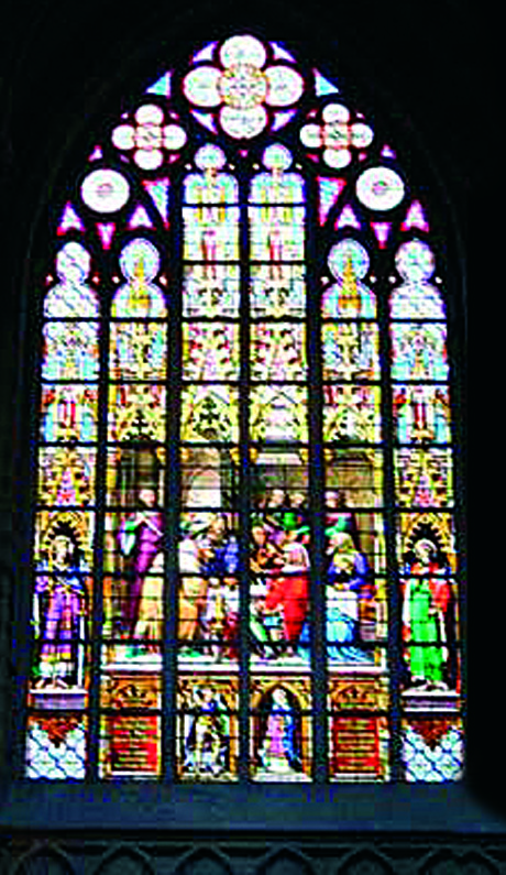 Architectural detail and sacred monument preserved in the pilgrimage church of Brussels