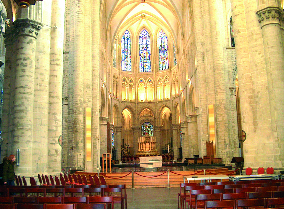Cathedral of St. Gudala and St. Michael, Brussels Interior of the Cathedral of St. Gudala and St.Michael, Brussels them to friends of her husband. These friends were filled with hatred of things Catholic.