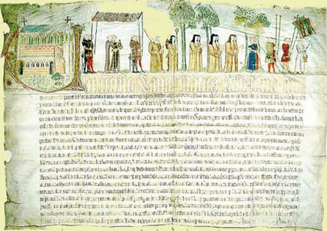 Interior of Church of St. Quintinus, Hasselt An ancient document describing the miracle Oaauøø