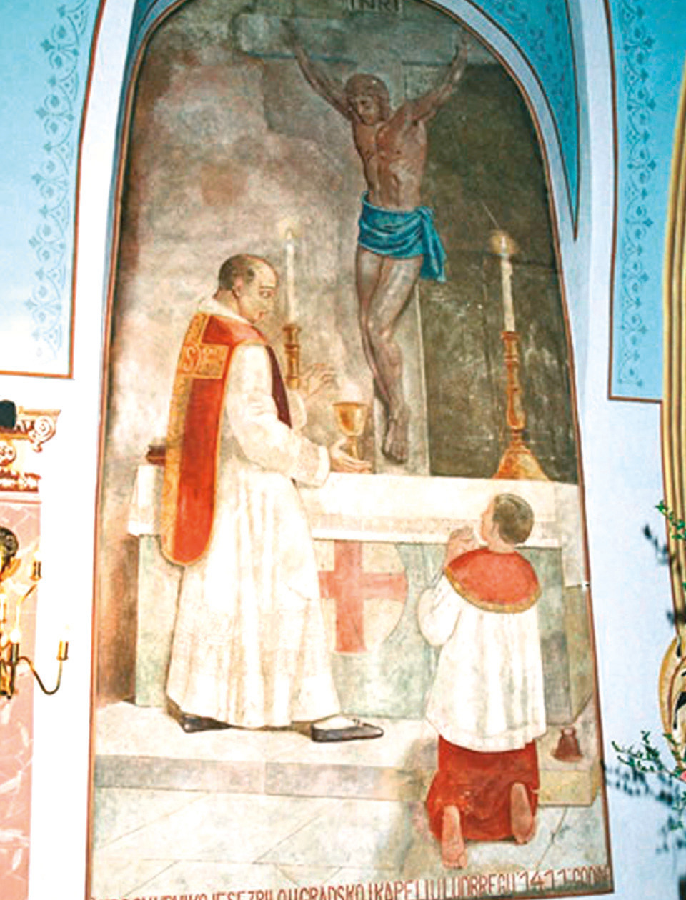 Fresco depicting the scene of the miracle sed vow was only fulfilled in 1994, when demo- cracy was restored in Croatia. In 2005 in