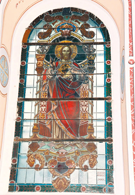 The priest concealing the blood-filled ampoule behind the altar wall out of fear in 1411