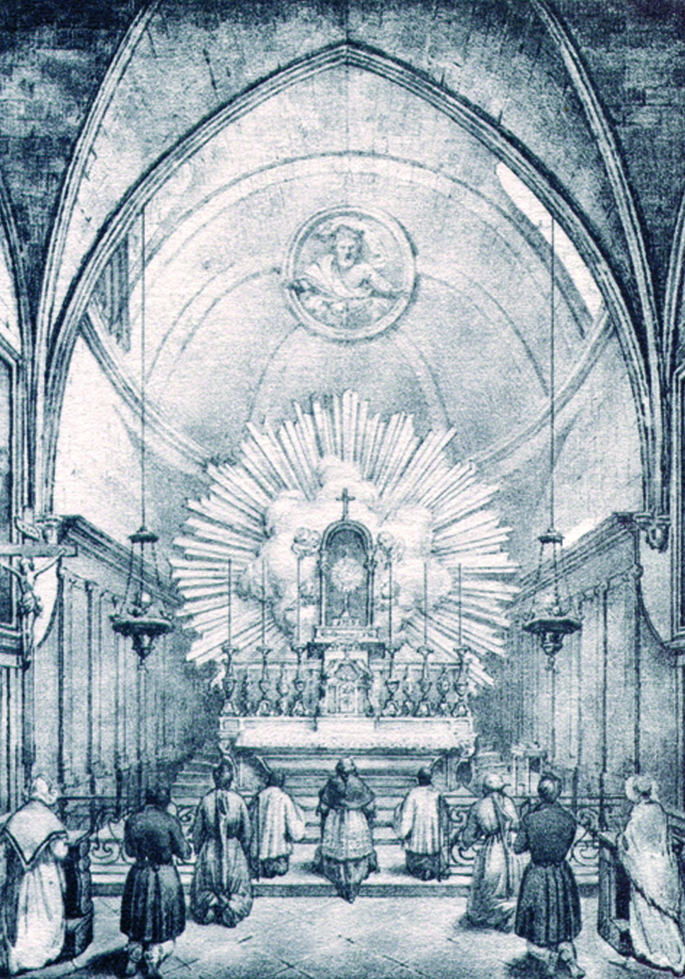 Historical artwork and preserved documentation of the Eucharistic Miracle of Avignon (1433)
