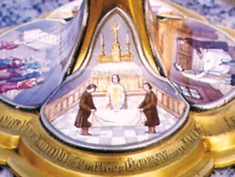 Details of paintings that decoratethe Monstrance