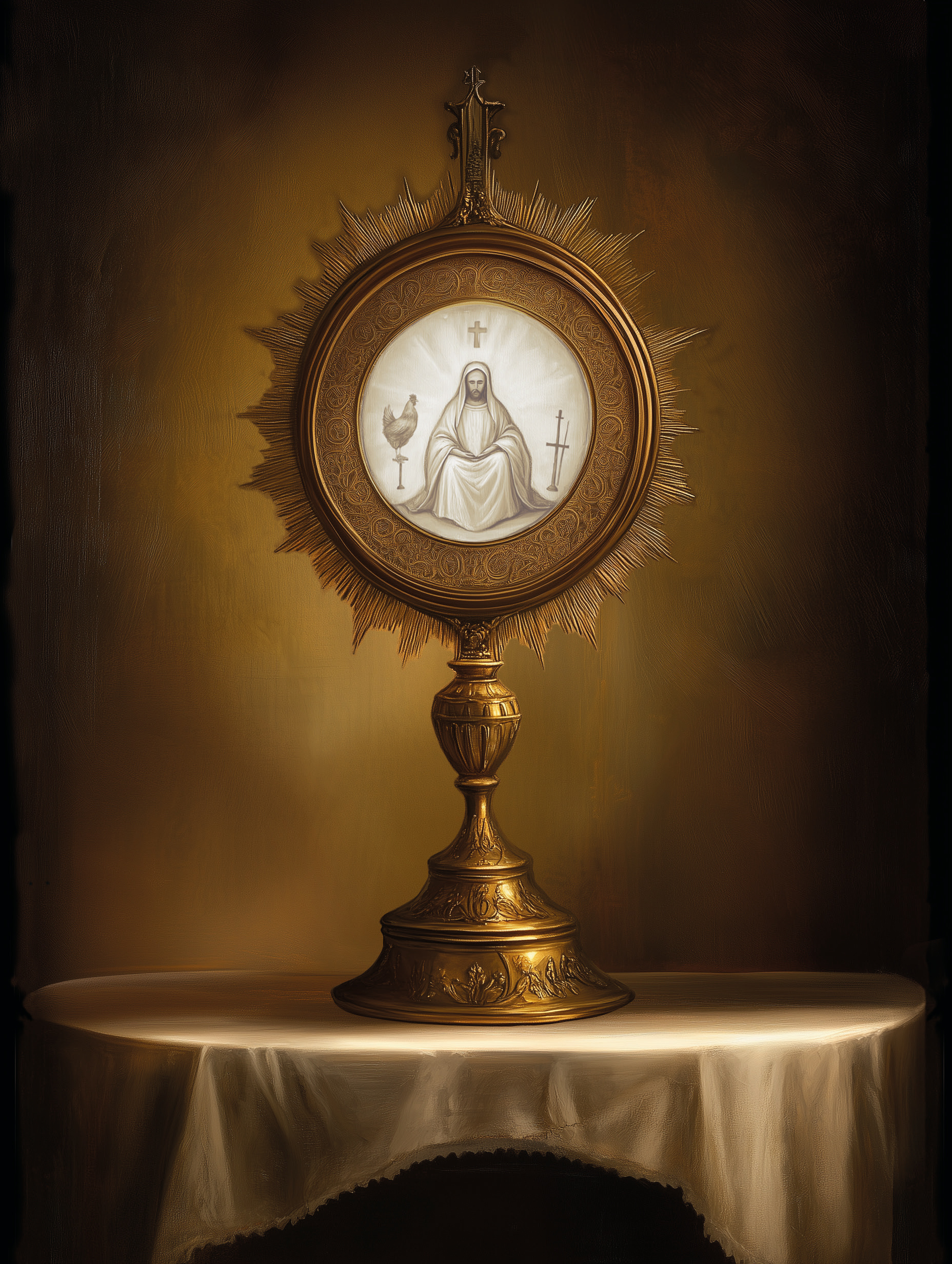 a knife to remove the Host, n 1430, in Monaco, a lady purchased a the Host to the city of Dijon. We know with monstrance from a second hand dealer. certainty that in 1794 the miraculous Host was It was most likely stolen because it still still in the Basilica of Saint Michael the