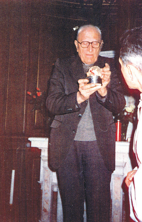 Year 1975. The Pastor of the Church of St. Peter shows