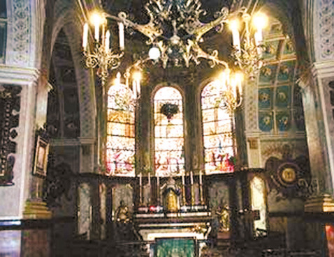 Interior of the church