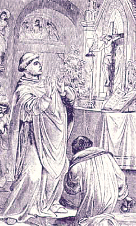 Antique print depicting the miracle day in the nearby town of Regensburg, and many of the faithful go to the place every year