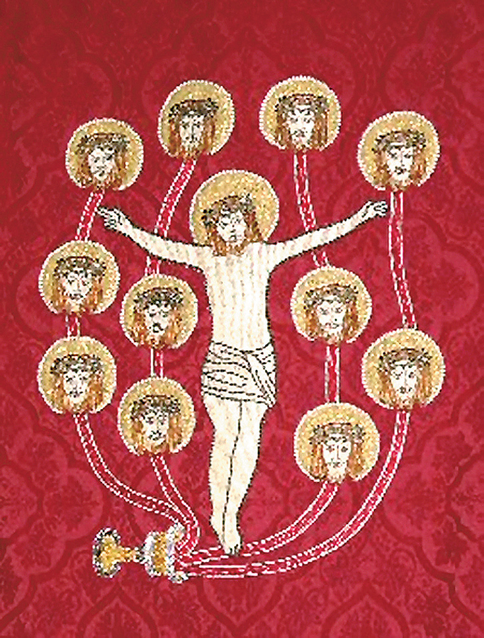 Banner in the Church of Saint George on which the miracle is presented