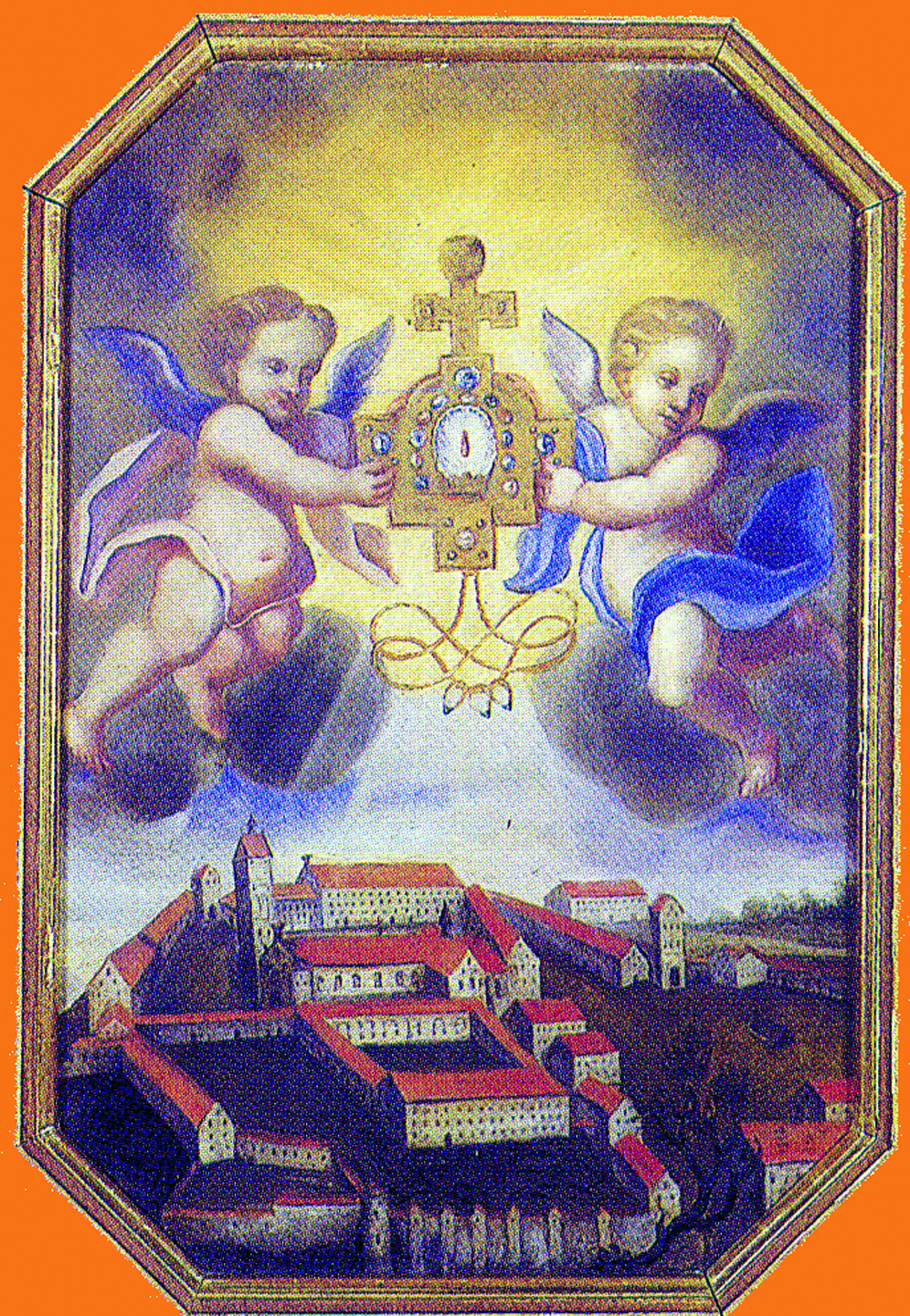 17th-century silver reliquary of the Precious Blood preserved at Weingarten City Hall