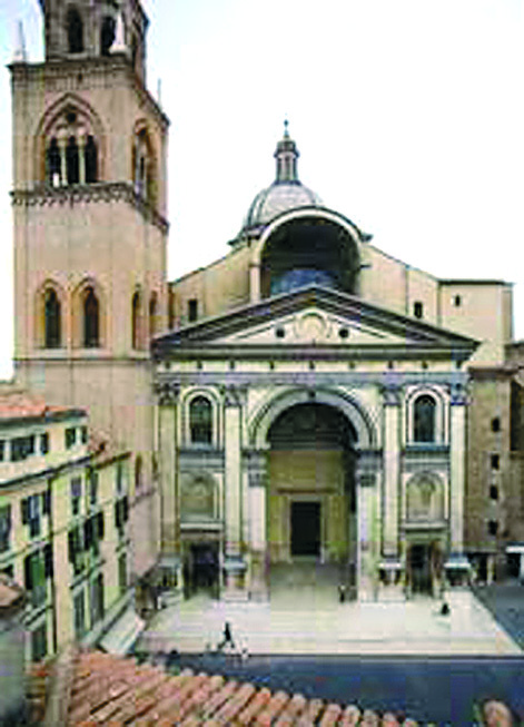 The Basilica of Sant'Andrea in Mantua where the Longinus relic of the Precious Blood is honored