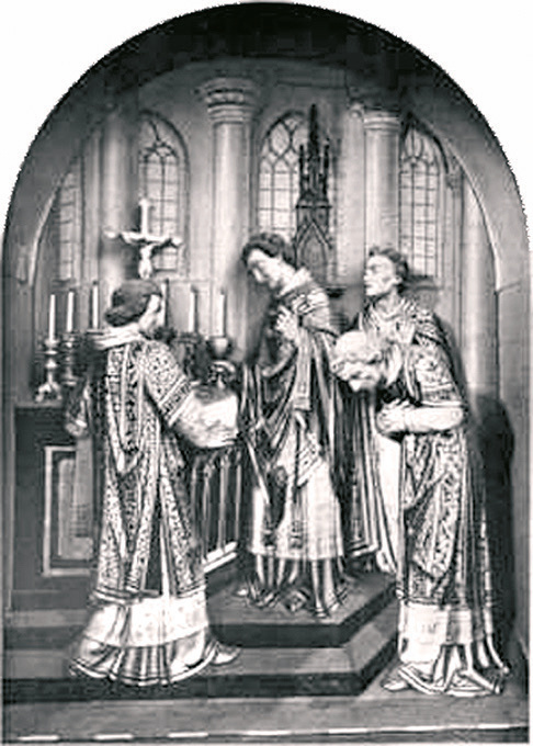 Painting inside the church that depicts the miracle
