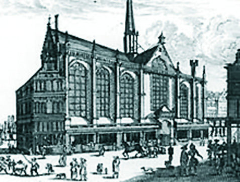 Nieuwezijds, an ancient print of