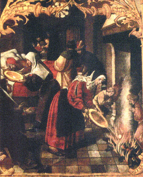 The sick man Ysbrant Hem receiving Holy Viaticum in his home on Kalverstraat (1345)