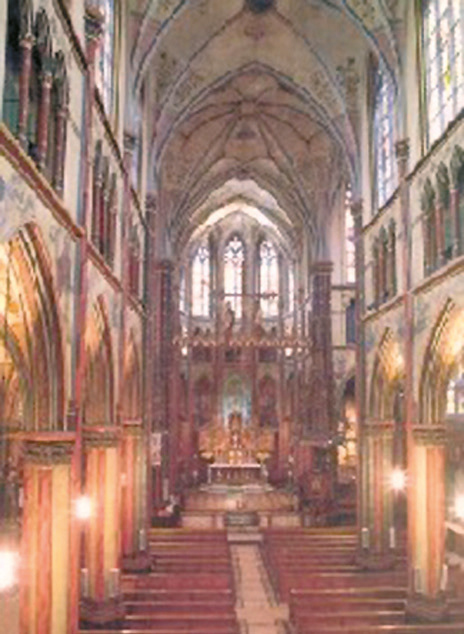 Interior of the ancient Heilige Stede sanctuary built on the site of the miracle house
