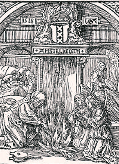Stained glass window commemorating the miraculous preservation of the Host in 1345