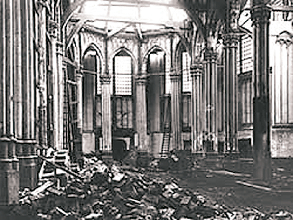 The chapel of the church was destroyed again in 1908