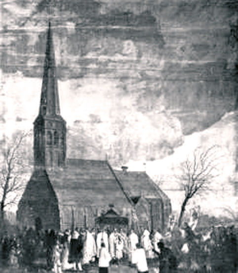 Painting depicting the procession in honor of the miracle,