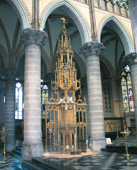 Interior nave of the Basilica of Saint Bartholomew and the Holy Sacrament in Meerssen