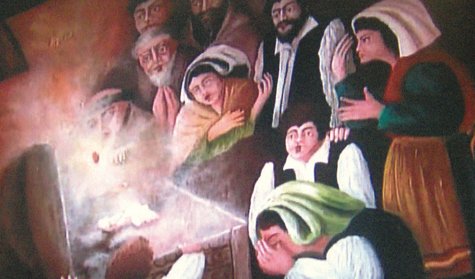 Historical artwork and preserved documentation of the Eucharistic Miracle of Alatri (1228)