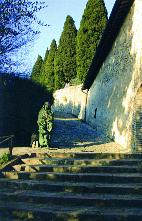 The Basilica and Convent of San Damiano in Assisi, where Saint Clare confronted the invading army in 1240