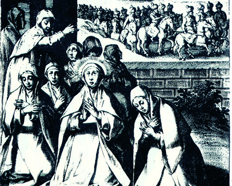 Historical artwork and preserved documentation of the Eucharistic Miracle of Assisi (St. Clare) (1240)