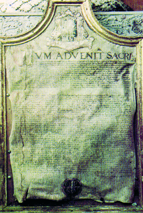 Reliquiarium of the Body, artist: Ugolino d' Ilario's studio Parchment from the period of the Miracle, notorized by