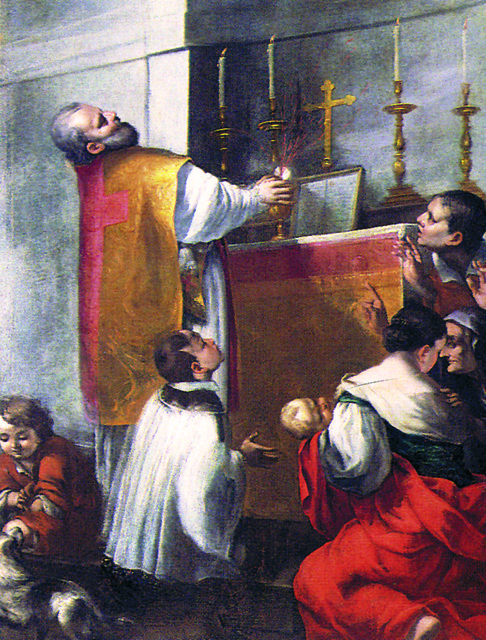 Painting of Saint Messa of Bolsena by Francesco Robbio. From the Collection of the