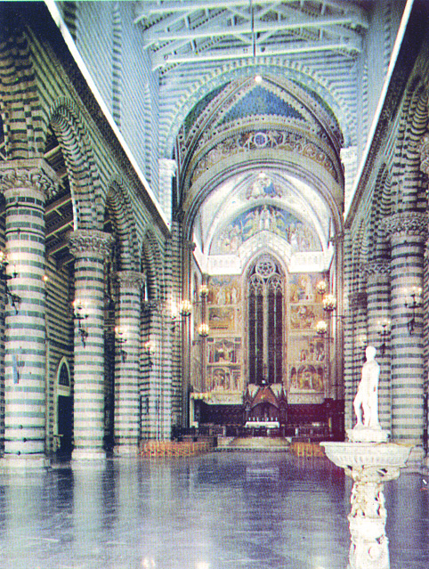 Ugolino's fresco: The arrival of the Holy Relics before Pope Urban IV in Orvieto