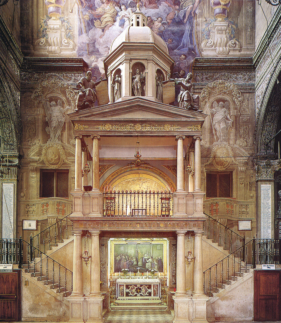 E Shrine that encloses the Holy Vault Ceiling (1594). Right side of the cross of every month in the basilica, which is currently under the care of Saint Gaspare del Bufalo's Mis-