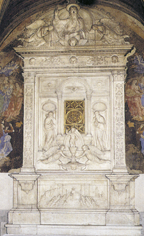Precious tabernacle, done by Mino da Fiesole, where the reliquaries of the two miracles are kept he first miracle took place on December 30, 1230. A priest named Uguccione,