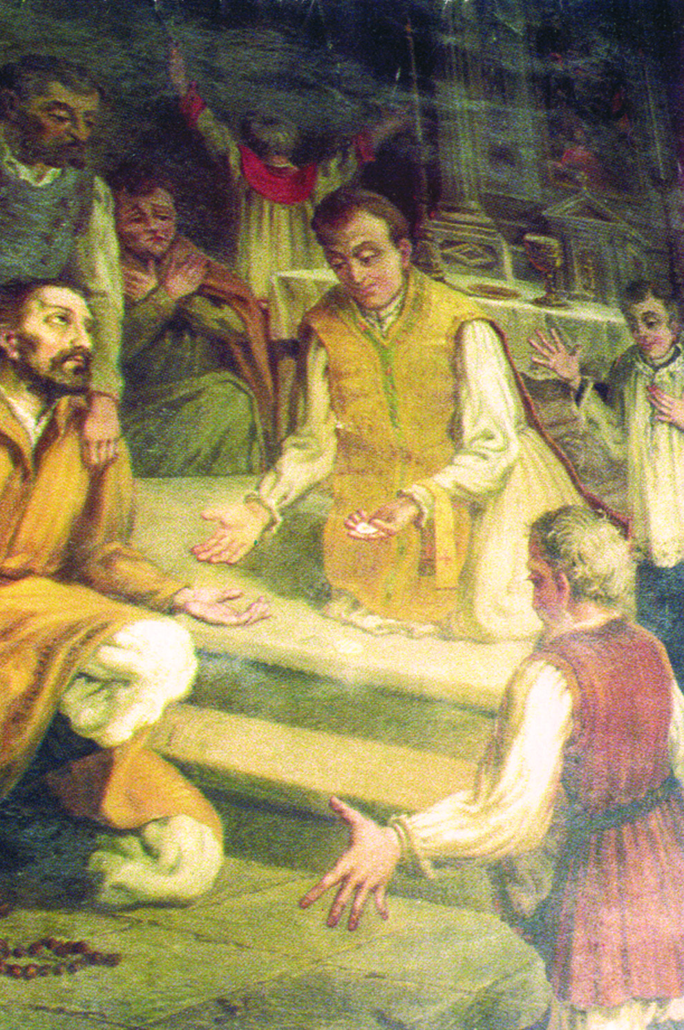 there was to be an opening for the "stone of the miracle," which was to be enclosed in a decora-