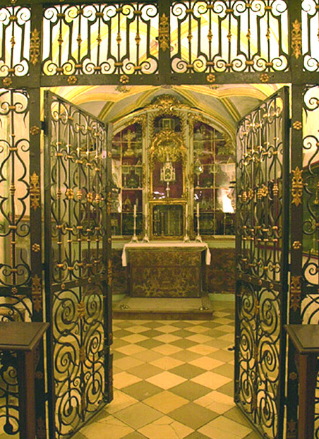 The shrine that contains the Host of the miracle which is preserved to this day in Andechs