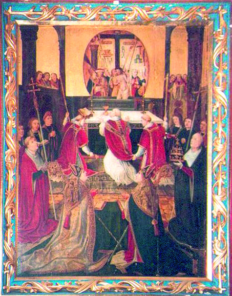 Reliquary containing the blood-stained stone slab of Santa Pudenziana