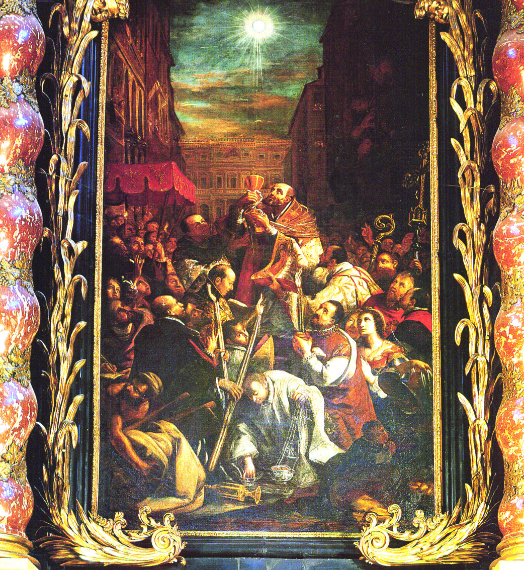In entering the Basilica of Corpus Domini in Turin, you can soon notice Qui be cdo begcenbit..é: