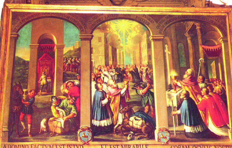 the stealing of the consecrated Host at Exilles, the falling down