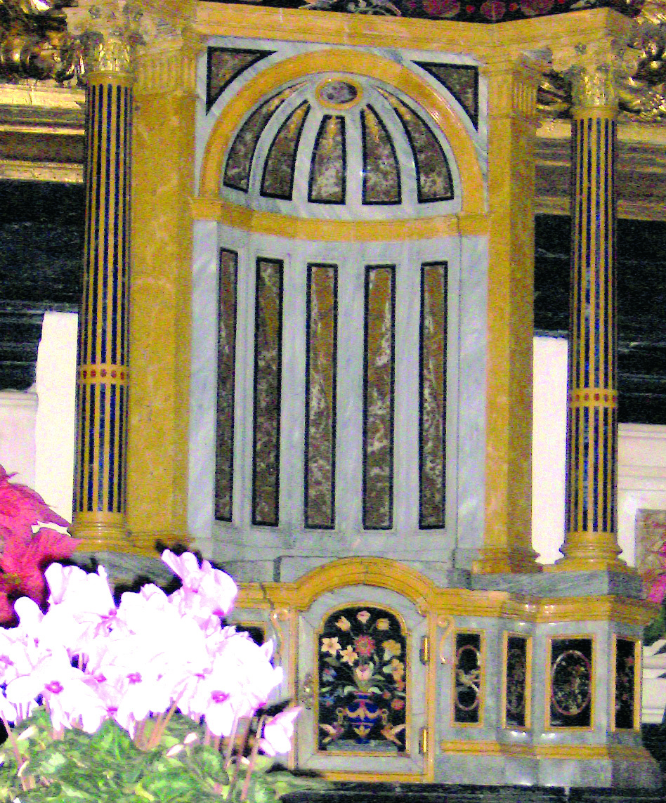 The high altar of San Francesco da Paola where the miraculous tabernacle is venerated