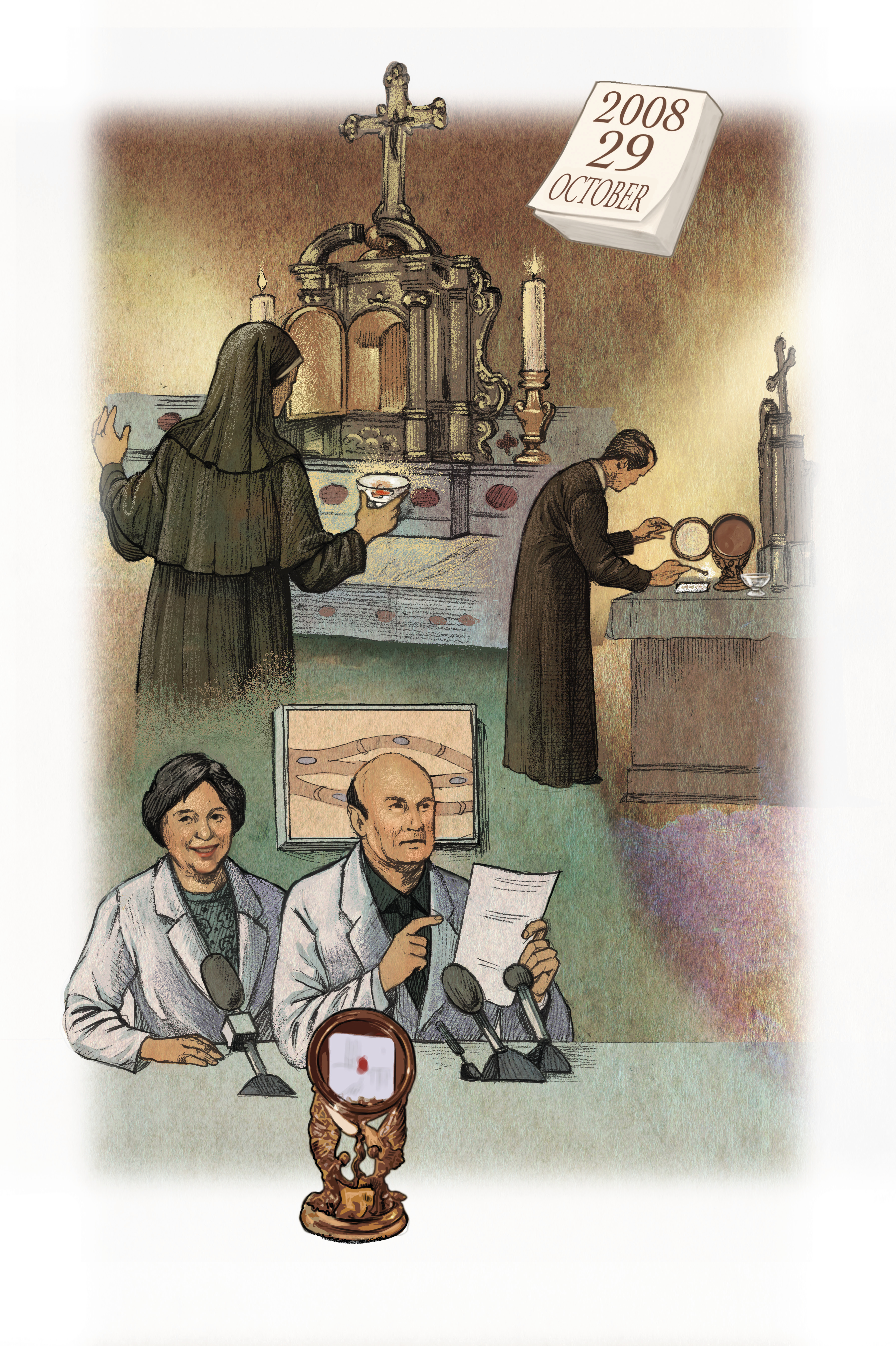 POLAND, OCTOBER 12, 2008 utilized by priests to wash their fingers after distributing Com-