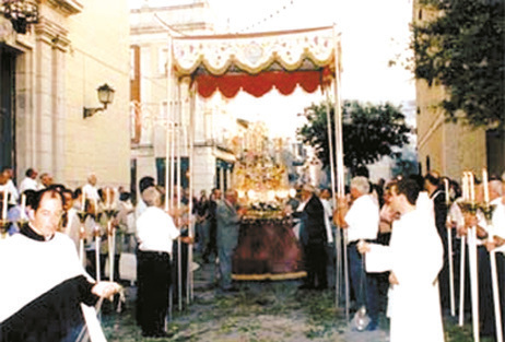The procession held every year during the Feast of Corpus Christi when the miracle is commemorated