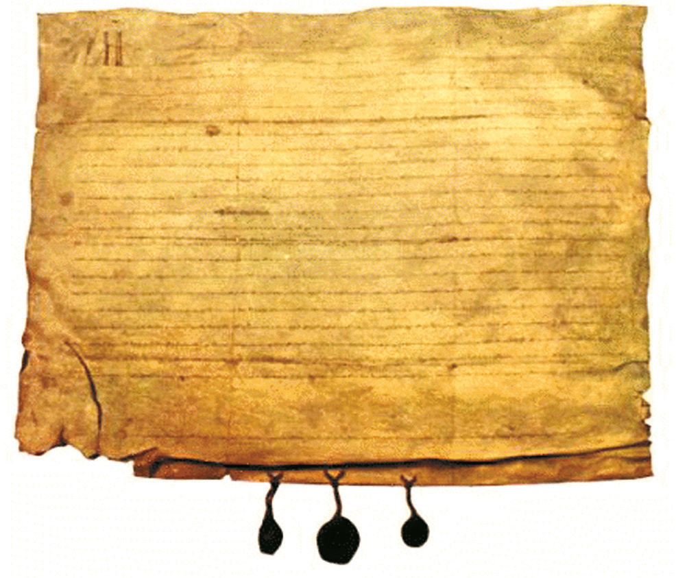 Historical 'Carta de Chiva' document (1340) chronicling the Eucharistic Miracle of the Holy Corporals