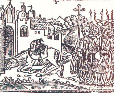 Fresco scene 4: The commanders discovering the six Hosts bleeding upon the corporal