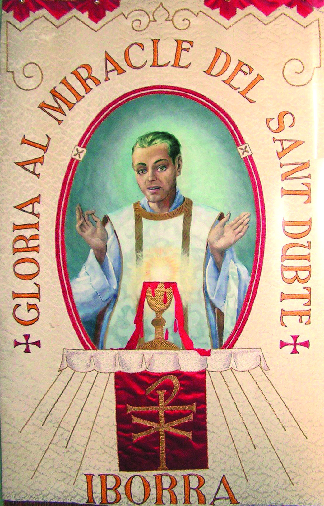 Detail of the monstrance containing the holy relics