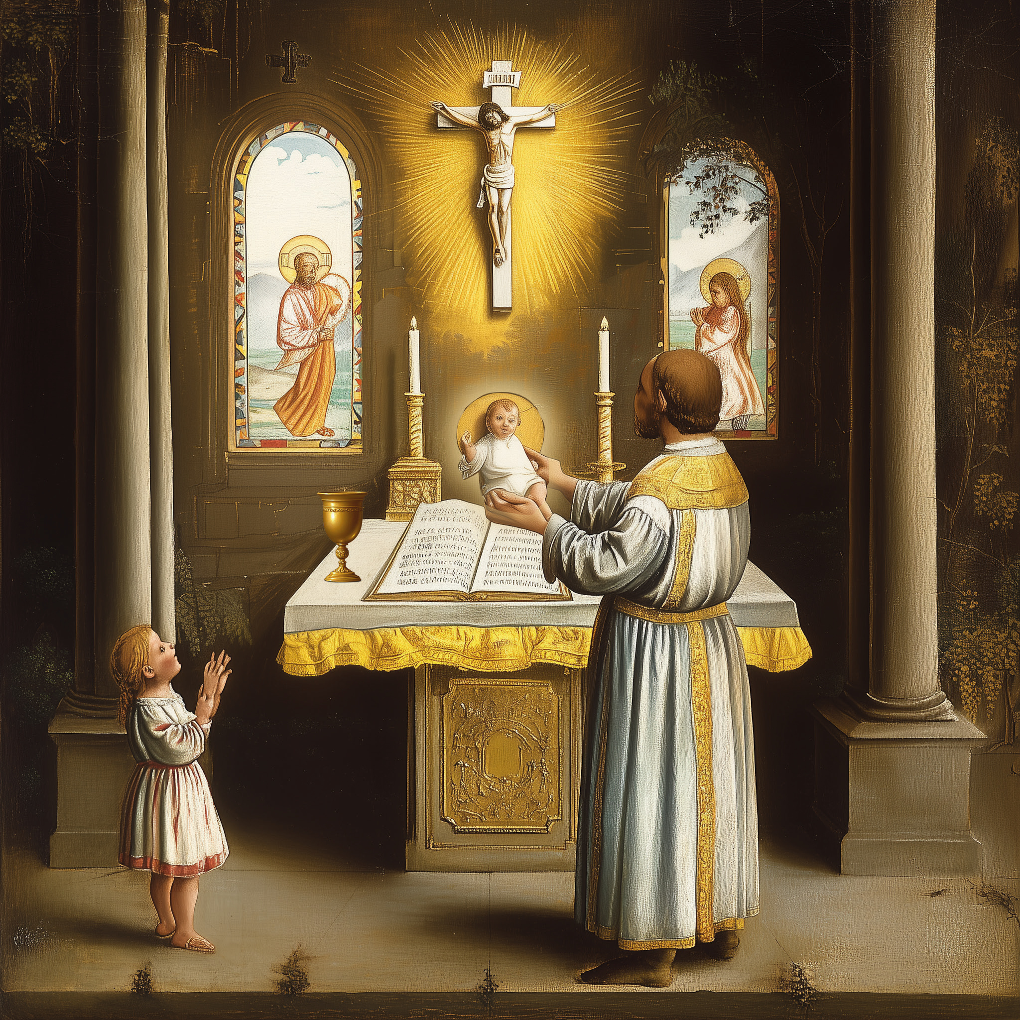 Gilded reliquary and sacred relic preserved from the Eucharistic Miracle of Moncada (1392)