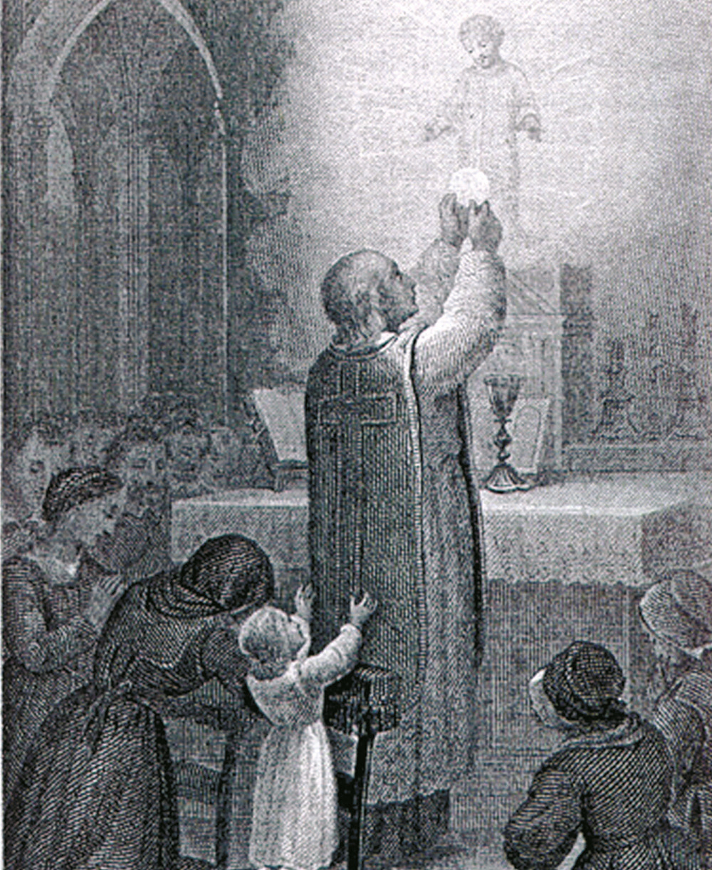 Ancient print of the miracle