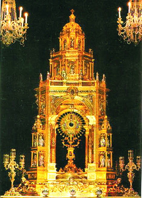 Precious Monstrance preserved in the cathedral of Valencia